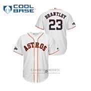 Camiseta Beisbol Hombre Houston Astros Michael Brantley 2019 Postemporada Cool Base Blanco