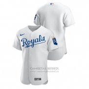 Camiseta Beisbol Hombre Kansas City Royals Autentico Blanco