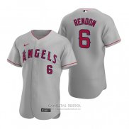 Camiseta Beisbol Hombre Los Angeles Angels Anthony Rendon Autentico 2020 Road Gris