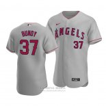 Camiseta Beisbol Hombre Los Angeles Angels Dylan Bundy Autentico Road Gris