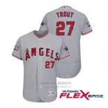 Camiseta Beisbol Hombre Los Angeles Angels Mike Trout 2018 All Star Flex Base Gris