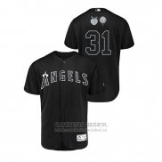 Camiseta Beisbol Hombre Los Angeles Angels Ty Buttrey 2019 Players Weekend Autentico Negro