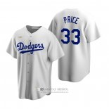 Camiseta Beisbol Hombre Los Angeles Dodgers David Price Cooperstown Collection Primera Blanco