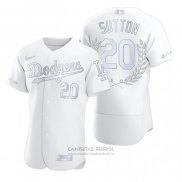 Camiseta Beisbol Hombre Los Angeles Dodgers Don Sutton Awards Collection Retirement Blanco