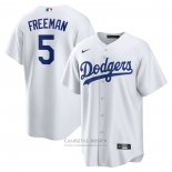 Camiseta Beisbol Hombre Los Angeles Dodgers Freddie Freeman Replica Blanco