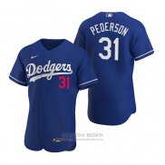 Camiseta Beisbol Hombre Los Angeles Dodgers Joc Pederson Autentico 2020 Alterno Azul