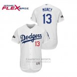 Camiseta Beisbol Hombre Los Angeles Dodgers Max Muncy 2019 Postemporada Flex Base Blanco
