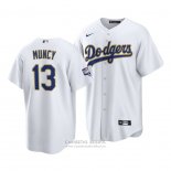 Camiseta Beisbol Hombre Los Angeles Dodgers Max Muncy 2021 Gold Program Replica Blanco