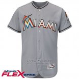 Camiseta Beisbol Hombre Miami Marlins Blank Gris Flex Base Autentico Collection