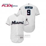 Camiseta Beisbol Hombre Miami Marlins Lewis Brinson Flex Base Autentico Collection Primera 2019 Blanco