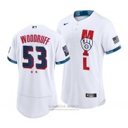 Camiseta Beisbol Hombre Milwaukee Brewers Brandon Woodruff 2021 All Star Autentico Blanco