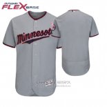 Camiseta Beisbol Hombre Minnesota Twins Gris 2018 Dia de la Madre Flex Base