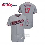 Camiseta Beisbol Hombre Minnesota Twins Jose Berrios 150th Aniversario Patch Autentico Flex Base Gris