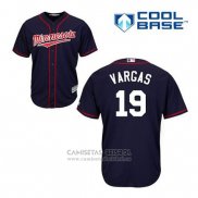 Camiseta Beisbol Hombre Minnesota Twins Kennys Vargas 19 Azul Alterno Cool Base