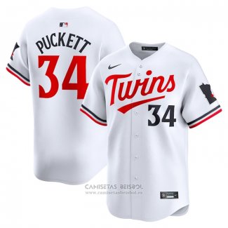 Camiseta Beisbol Hombre Minnesota Twins Kirby Puckett Primera Limited Blanco