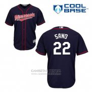 Camiseta Beisbol Hombre Minnesota Twins Miguel Sano 22 Azul Alterno Cool Base