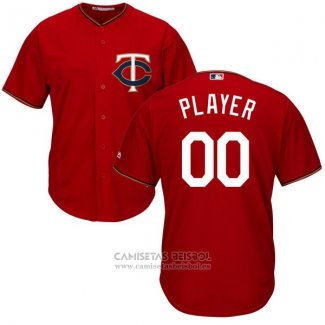 Camiseta Beisbol Hombre Minnesota Twins Personalizada Rojo