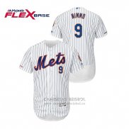 Camiseta Beisbol Hombre New York Mets Brandon Nimmo 150th Aniversario Patch Autentico Flex Base Blanco