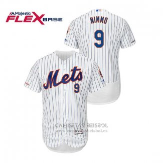Camiseta Beisbol Hombre New York Mets Brandon Nimmo 150th Aniversario Patch Autentico Flex Base Blanco