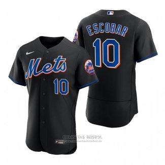 Camiseta Beisbol Hombre New York Mets Eduardo Escobar Autentico Alterno Negro