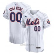 Camiseta Beisbol Hombre New York Mets Elite Primera Personalizada Blanco