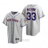 Camiseta Beisbol Hombre New York Mets James Mccann Replica Gris