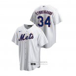 Camiseta Beisbol Hombre New York Mets Noah Syndergaard Replica Primera Blanco
