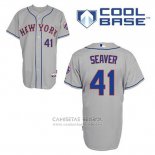 Camiseta Beisbol Hombre New York Mets Tom Seaver 41 Gris Cool Base