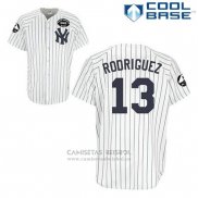 Camiseta Beisbol Hombre New York Yankees Alex Rodriguez 13 Blanco Gms The Boss Cool Base