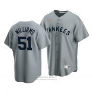 Camiseta Beisbol Hombre New York Yankees Bernie Williams Cooperstown Collection Road Gris