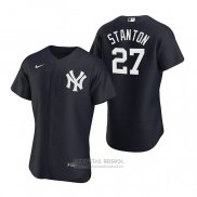 Camiseta Beisbol Hombre New York Yankees Giancarlo Stanton Autentico Alterno 2020 Azul