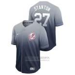 Camiseta Beisbol Hombre New York Yankees Giancarlo Stanton Fade Autentico Azul