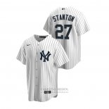 Camiseta Beisbol Hombre New York Yankees Giancarlo Stanton Replica Primera Blanco