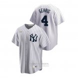 Camiseta Beisbol Hombre New York Yankees Lou Gehrig Cooperstown Collection Primera Blanco