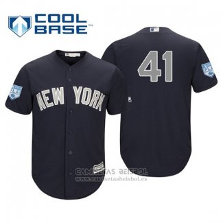 Camiseta Beisbol Hombre New York Yankees Miguel Andujar Cool Base Alterno Entrenamiento de Primavera 2019 Azul