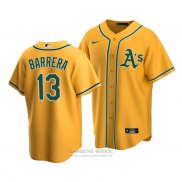 Camiseta Beisbol Hombre Oakland Athletics Luis Barrera Gold Replica Alterno