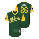 Camiseta Beisbol Hombre Oakland Athletics Matt Chapman 2018 LLWS Players Weekend Chappy Verde