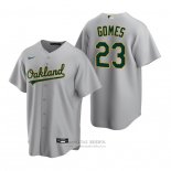 Camiseta Beisbol Hombre Oakland Athletics Yan Gomes Replica Road Gris