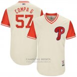 Camiseta Beisbol Hombre Philadelphia Phillies 2017 Little League World Series Luis Garcia Tan