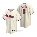 Camiseta Beisbol Hombre Philadelphia Phillies Freddy Galvis Replica Alterno Crema