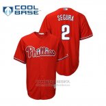 Camiseta Beisbol Hombre Philadelphia Phillies Jean Segura Cool Base Alterno Rojo