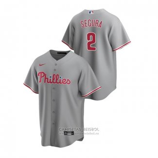 Camiseta Beisbol Hombre Philadelphia Phillies Jean Segura Replica Road Gris