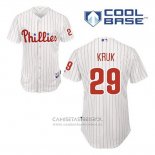 Camiseta Beisbol Hombre Philadelphia Phillies John Kruk 29 Blanco Primera Cool Base