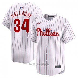 Camiseta Beisbol Hombre Philadelphia Phillies Roy Halladay Primera Limited Blanco
