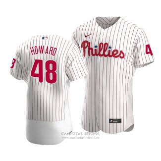 Camiseta Beisbol Hombre Philadelphia Phillies Spencer Howard Autentico Primera Blanco