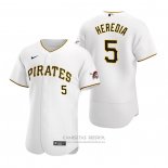 Camiseta Beisbol Hombre Pittsburgh Pirates Guillermo Heredia Autentico Primera Blanco