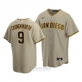 Camiseta Beisbol Hombre San Diego Padres Jake Cronenworth Sand Replica Alterno Marron