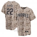 Camiseta Beisbol Hombre San Diego Padres Juan Soto USMC Alterno Replica Camuflaje
