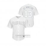 Camiseta Beisbol Hombre San Diego Padres Manny Machado 2019 Players Weekend Replica Blanco