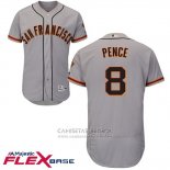 Camiseta Beisbol Hombre San Francisco Giants 8 Hunter Francisco Giants Pence Flex Base Gris